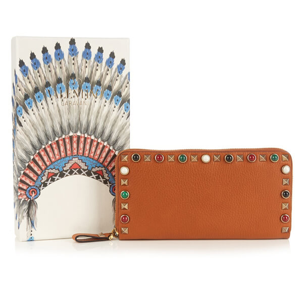 2017新作 ヴァレンティノスーパーコピー ヴァレンティノ Rockstud leather wallet